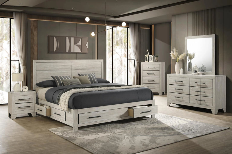 Dusty Gray Oak Queen Bed
