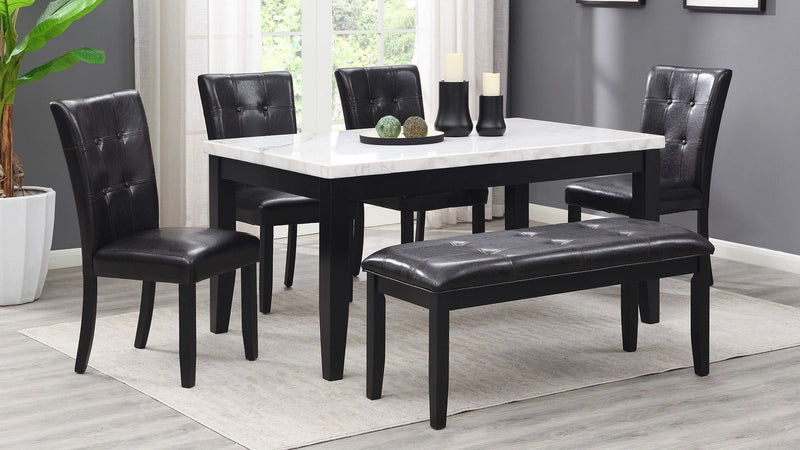 Juliana BLACK MARBLE DINING TABLE - D128-T