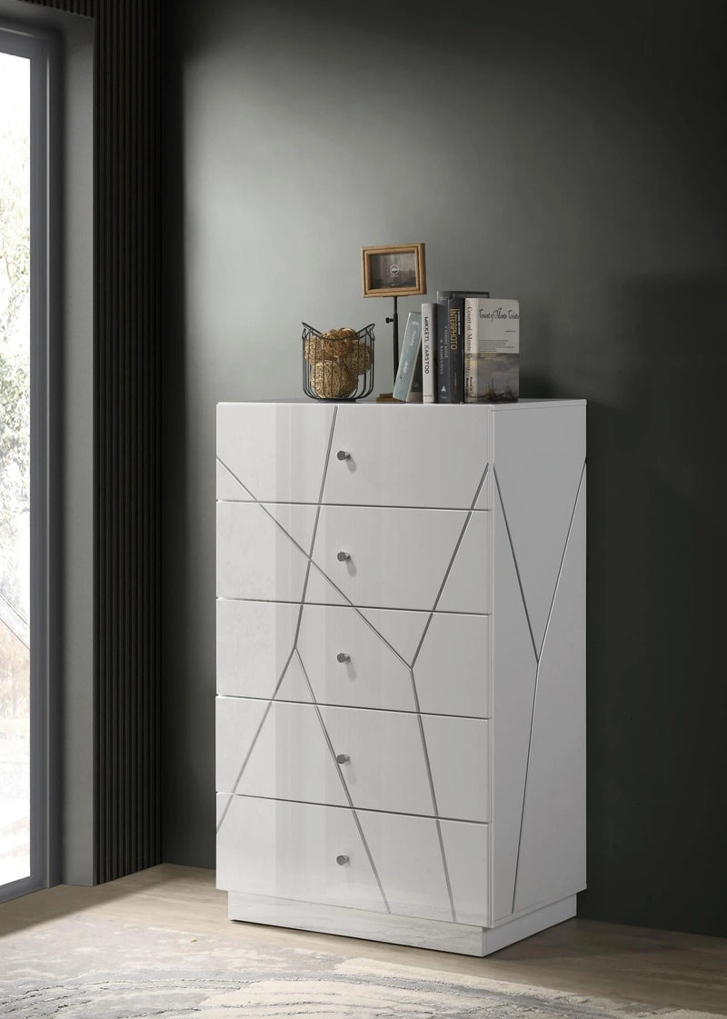 White/Gray Line Chest