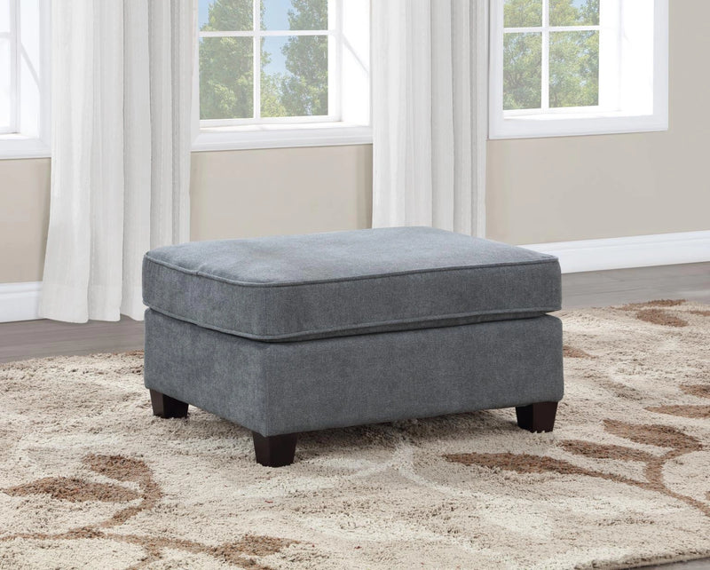 U279 Gray Fabric 4 Pc Sectional 1 Armless Chairs