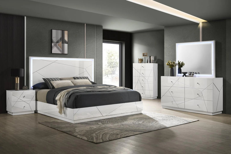 White/Gray Line Dresser