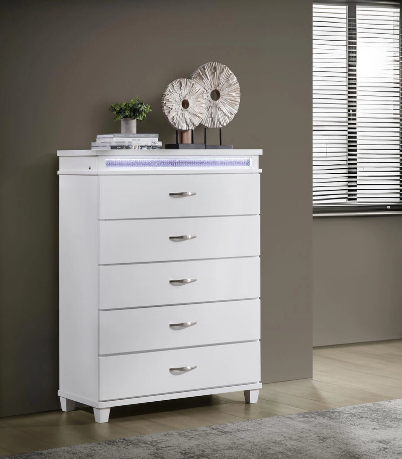 White Led Dresser