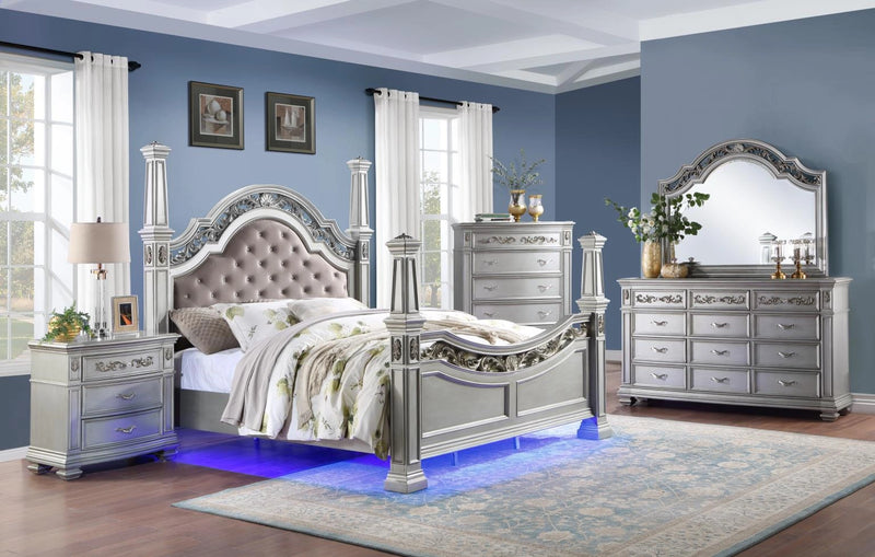 B062 Bed Frame-Dresser-Mirror-Chest-Nightstand