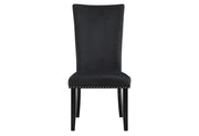 D03 Black Velvet Dining Chair