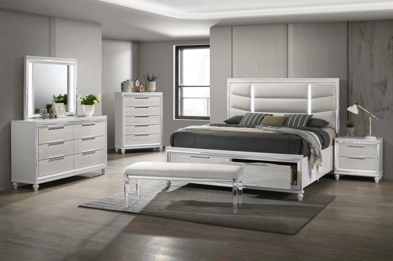 B027 Bed Frame-Dresser-Mirror-Chest-Nightstand