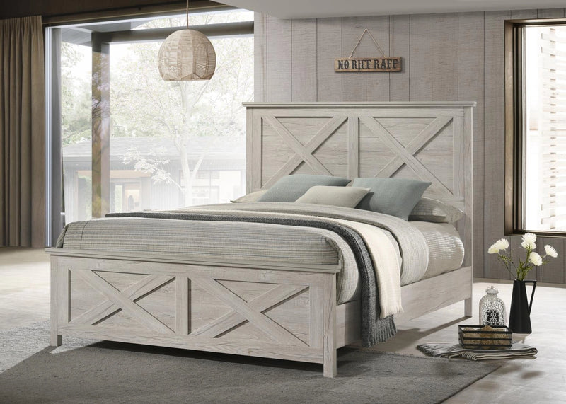B523 White Wash Bed