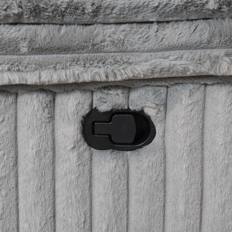 Gray Corduroy Motion Loveseat