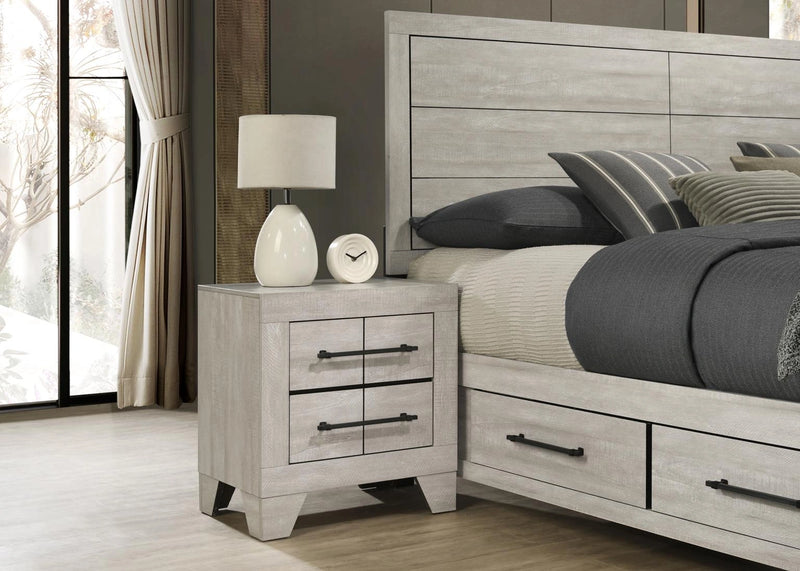 Dusty Gray Oak King Bed