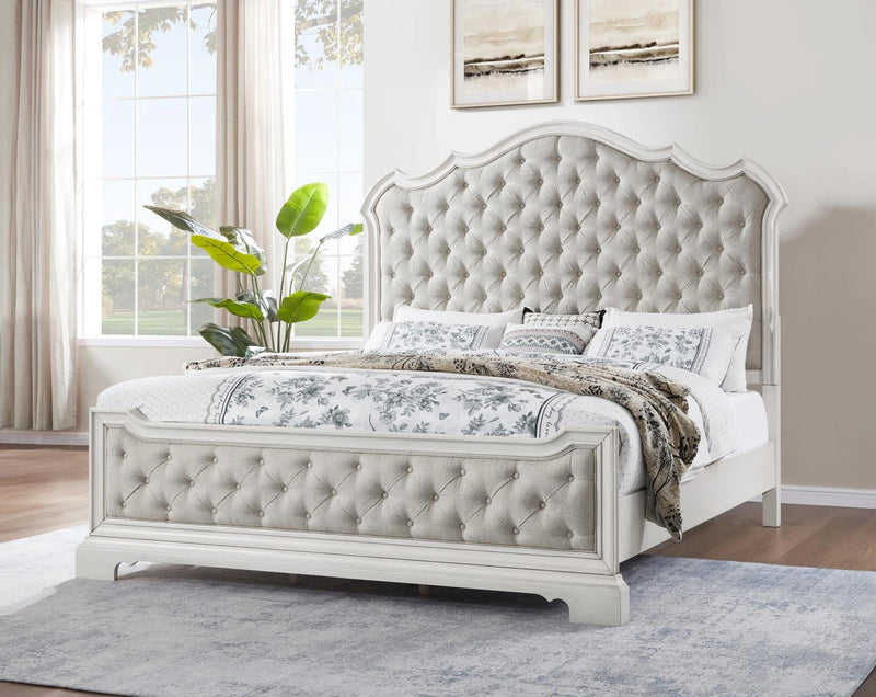 Antique White King Bed