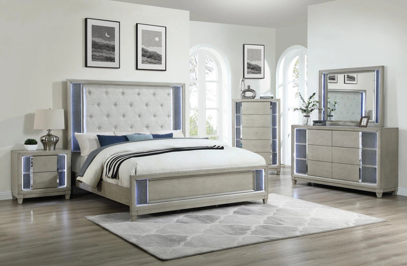 B090 Bed Frame-Dresser-Mirror-Chest-Nightstand