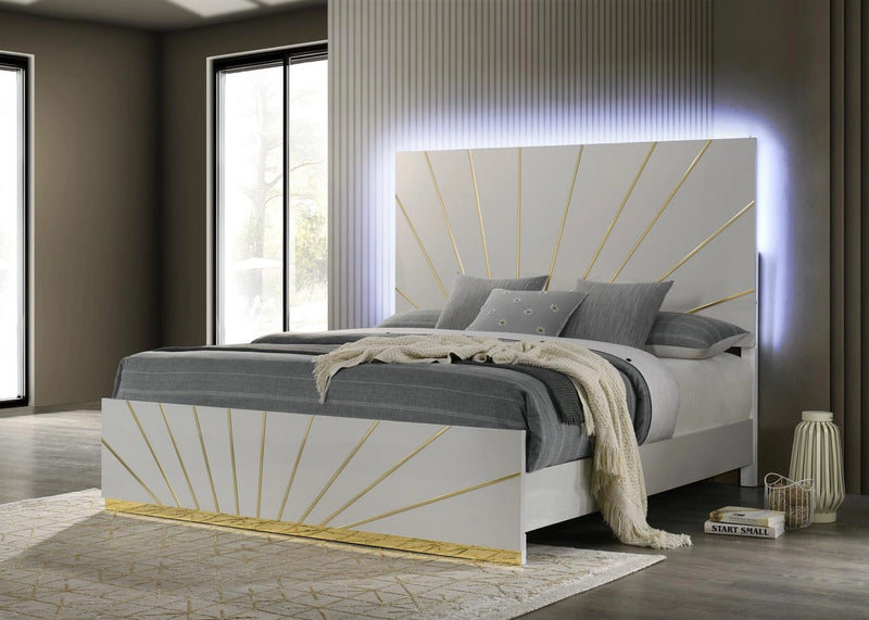 White/Gold Night Stand