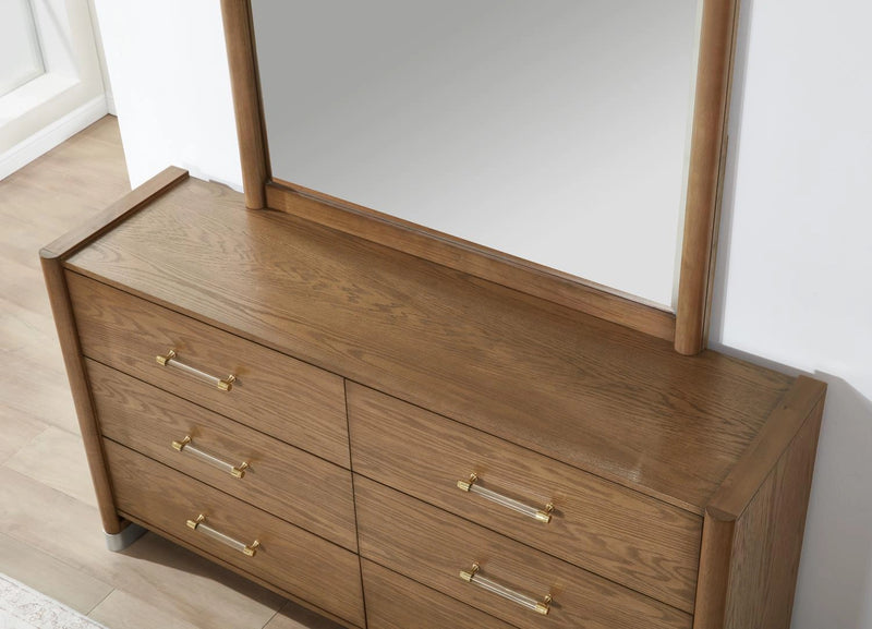 Warm Brown Canopy King Bed