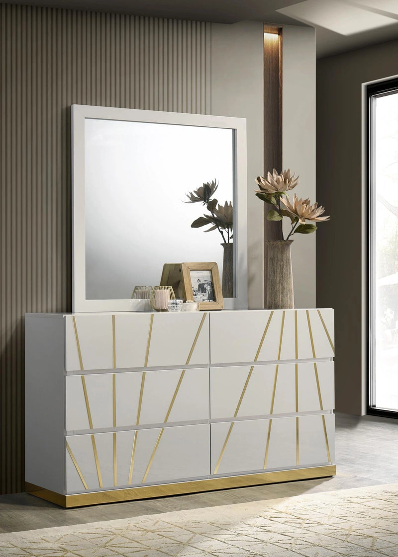 White/Gold Night Stand