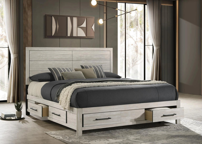 Dusty Gray Oak King Bed